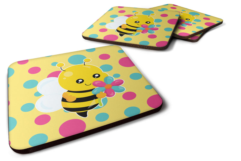 Bee with Flower Foam Coaster Set of 4 BB7097FC