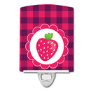 Stawberry Ceramic Night Light Compact, UL-Certified, Ideal for Bedroom, Bathroom, Nursery, Hallway, Kitchen, 6x4x3, Multicolor