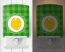 Lemon Ceramic Night Light Compact, UL-Certified, Ideal for Bedroom, Bathroom, Nursery, Hallway, Kitchen, 6x4x3, Multicolor