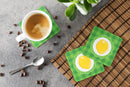 Lemon Foam Coasters Set of 4 Cup Coasters for Indoor Outdoor, Tabletop Protection, Anti Slip, Mouse pad Material