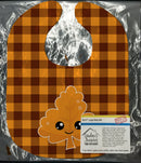 Fall Leaf on Gingham Baby Bib Easy-Clean Baby Bib Baby Feeding Accessory Baby Mealtime Essential, 10 x 13, Multicolor