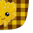 Fall Leaf on Gingham Baby Bib Easy-Clean Baby Bib Baby Feeding Accessory Baby Mealtime Essential, 10 x 13, Multicolor