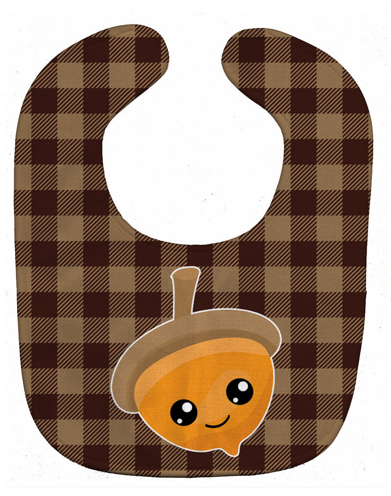 Fall Acorn on Gingham Baby Bib BB7111BIB