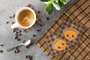 Fall Acorn on Gingham Foam Coasters Set of 4 Cup Coasters for Indoor Outdoor, Tabletop Protection, Anti Slip, Mouse pad Material