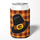 Thanksgiving Pilgrim Hat Can or Bottle Hugger Cooler Sleeve for Standard 12 oz Cans, Insulated Foam Beer & Soda Can Hugger Reusable