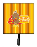 Thanksgiving Turkey Give Thanks Leash or Key Holder Wall Hooks, Key Hooks Holder, Coat Rack Wall Mount, Coat Hooks, Hooks for Hanging Keys, Towels, Aprons, Leashes