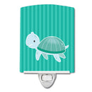 Sea Turtle Ceramic Night Light Compact, UL-Certified, Ideal for Bedroom, Bathroom, Nursery, Hallway, Kitchen, 6x4x3, Multicolor