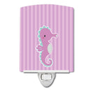 Seahorse Ceramic Night Light Compact, UL-Certified, Ideal for Bedroom, Bathroom, Nursery, Hallway, Kitchen, 6x4x3, Multicolor
