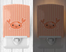 Crab Ceramic Night Light Compact, UL-Certified, Ideal for Bedroom, Bathroom, Nursery, Hallway, Kitchen, 6x4x3, Multicolor