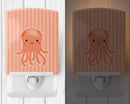 Octopus Ceramic Night Light Compact, UL-Certified, Ideal for Bedroom, Bathroom, Nursery, Hallway, Kitchen, 6x4x3, Multicolor