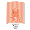 Octopus Ceramic Night Light Compact, UL-Certified, Ideal for Bedroom, Bathroom, Nursery, Hallway, Kitchen, 6x4x3, Multicolor