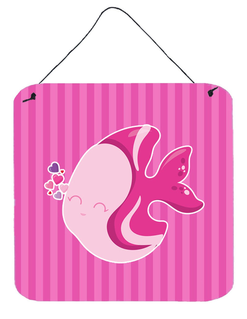 Pink Fish Wall or Door Hanging Prints BB7131DS66