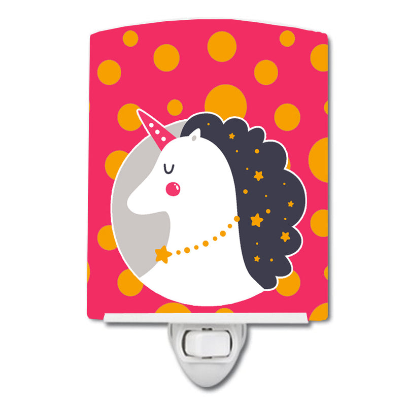 Unicorn Orange Polkadots Ceramic Night Light BB7138CNL