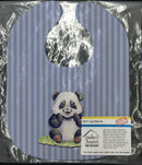 Panda Bear Baby Bib Easy-Clean Baby Bib Baby Feeding Accessory Baby Mealtime Essential, 10 x 13, Multicolor