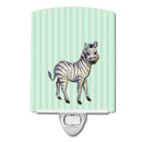 Zebra Ceramic Night Light Compact, UL-Certified, Ideal for Bedroom, Bathroom, Nursery, Hallway, Kitchen, 6x4x3, Multicolor