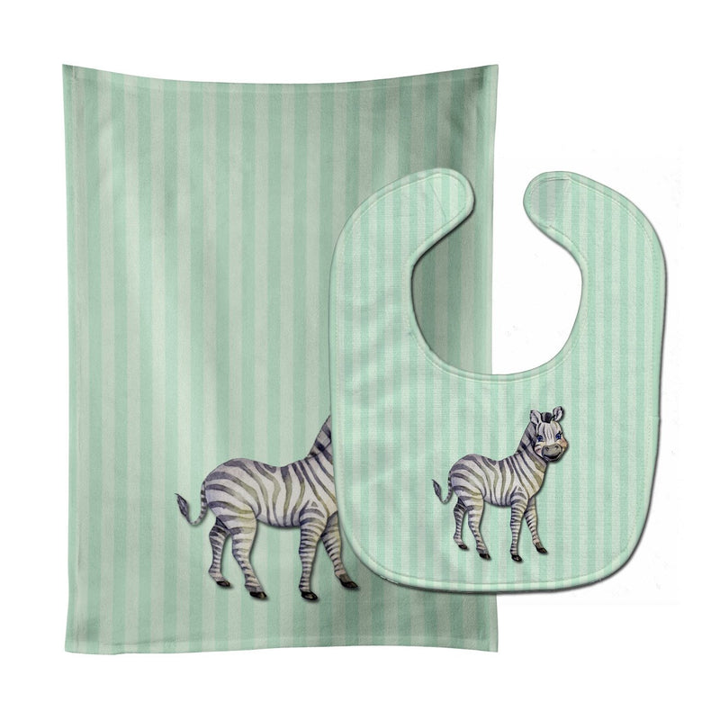 Zebra Baby Bib & Burp Cloth BB7143STBU