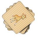 Giraffe Foam Coasters Set of 4 Cup Coasters for Indoor Outdoor, Tabletop Protection, Anti Slip, Mouse pad Material