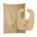 Giraffe Baby Bib & Burp Cloth Easy-Clean Baby Bib Baby Feeding Accessory Baby Mealtime Essential