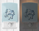 Elephant Ceramic Night Light Compact, UL-Certified, Ideal for Bedroom, Bathroom, Nursery, Hallway, Kitchen, 6x4x3, Multicolor