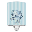 Elephant Ceramic Night Light Compact, UL-Certified, Ideal for Bedroom, Bathroom, Nursery, Hallway, Kitchen, 6x4x3, Multicolor