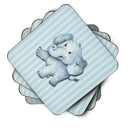 Elephant Foam Coasters Set of 4 Cup Coasters for Indoor Outdoor, Tabletop Protection, Anti Slip, Mouse pad Material