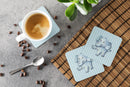 Elephant Foam Coasters Set of 4 Cup Coasters for Indoor Outdoor, Tabletop Protection, Anti Slip, Mouse pad Material