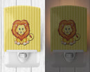 Lion Ceramic Night Light Compact, UL-Certified, Ideal for Bedroom, Bathroom, Nursery, Hallway, Kitchen, 6x4x3, Multicolor
