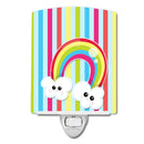 Weather Rainbow Face Ceramic Night Light Compact, UL-Certified, Ideal for Bedroom, Bathroom, Nursery, Hallway, Kitchen, 6x4x3, Multicolor