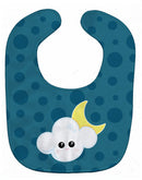 Weather Cloudy Moon Face Baby Bib Easy-Clean Baby Bib Baby Feeding Accessory Baby Mealtime Essential, 10 x 13, Multicolor