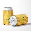 Weather Sunshine Face Can or Bottle Hugger Cooler Sleeve for Standard 12 oz Cans, Insulated Foam Beer & Soda Can Hugger Reusable