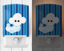 Weather Windy Face Ceramic Night Light Compact, UL-Certified, Ideal for Bedroom, Bathroom, Nursery, Hallway, Kitchen, 6x4x3, Multicolor
