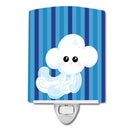 Weather Windy Face Ceramic Night Light Compact, UL-Certified, Ideal for Bedroom, Bathroom, Nursery, Hallway, Kitchen, 6x4x3, Multicolor