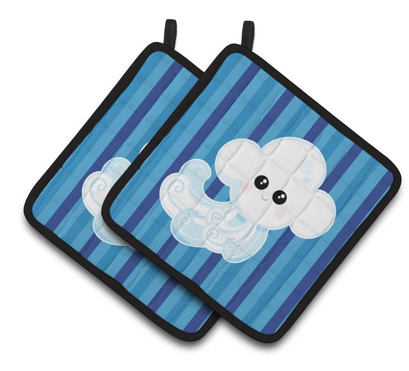 Weather Windy Face Pair of Pot Holders BB7157PTHD