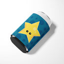 Weather Night Star Face Can or Bottle Hugger Cooler Sleeve for Standard 12 oz Cans, Insulated Foam Beer & Soda Can Hugger Reusable