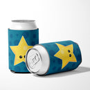 Weather Night Star Face Can or Bottle Hugger Cooler Sleeve for Standard 12 oz Cans, Insulated Foam Beer & Soda Can Hugger Reusable