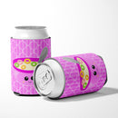 Pink Bowl of Cereal Can or Bottle Hugger Cooler Sleeve for Standard 12 oz Cans, Insulated Foam Beer & Soda Can Hugger Reusable