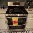 Apple on Basketweave Kitchen Towel Velour Plush Front and Cotton Loop Back Machine Washable