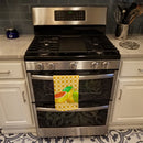Guavas on Basketweave Kitchen Towel Velour Plush Front and Cotton Loop Back Machine Washable