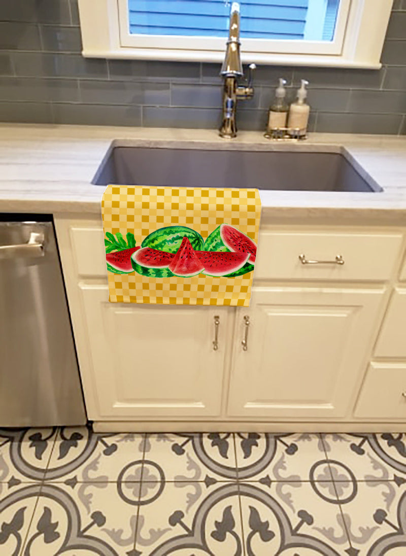 Watermelon on Basketweave Kitchen Towel BB7183KTWL