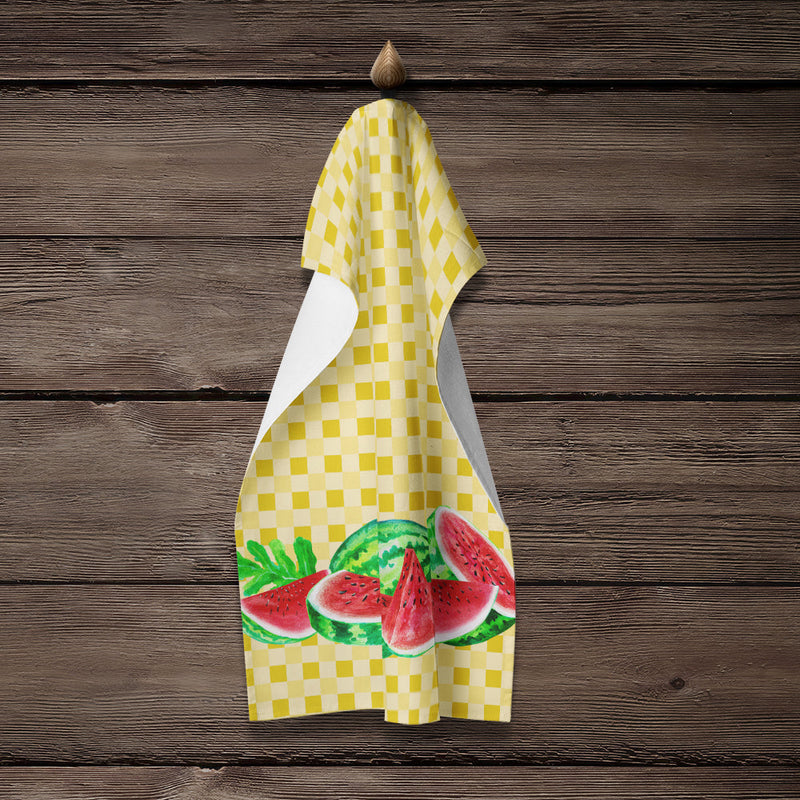 Watermelon on Basketweave Kitchen Towel BB7183KTWL