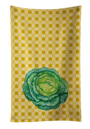 Cabbage on Basketweave Kitchen Towel Velour Plush Front and Cotton Loop Back Machine Washable