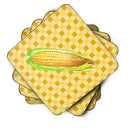 Corn on Basketweave Foam Coasters Set of 4 Cup Coasters for Indoor Outdoor, Tabletop Protection, Anti Slip, Mouse pad Material