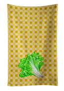 Lettuce on Basketweave Kitchen Towel Velour Plush Front and Cotton Loop Back Machine Washable