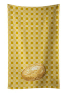 Potato on Basketweave Kitchen Towel Velour Plush Front and Cotton Loop Back Machine Washable