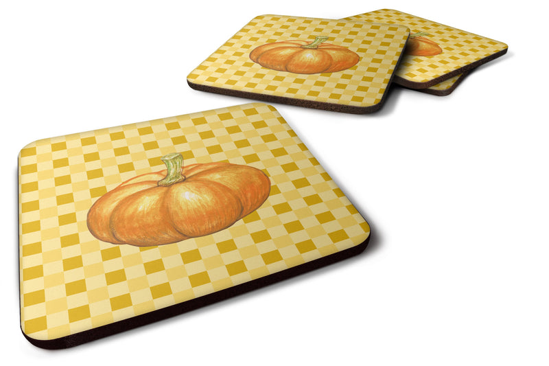 Pumpkin on Basketweave Foam Coaster Set of 4 BB7209FC