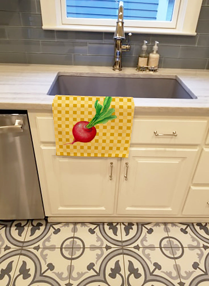 Radish on Basketweave Kitchen Towel BB7210KTWL