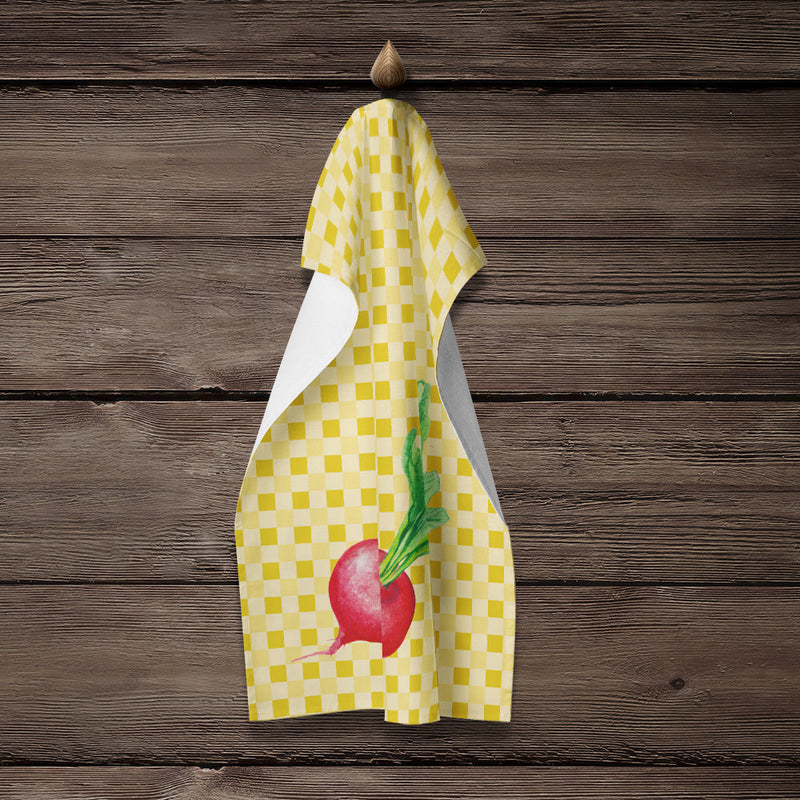 Radish on Basketweave Kitchen Towel BB7210KTWL