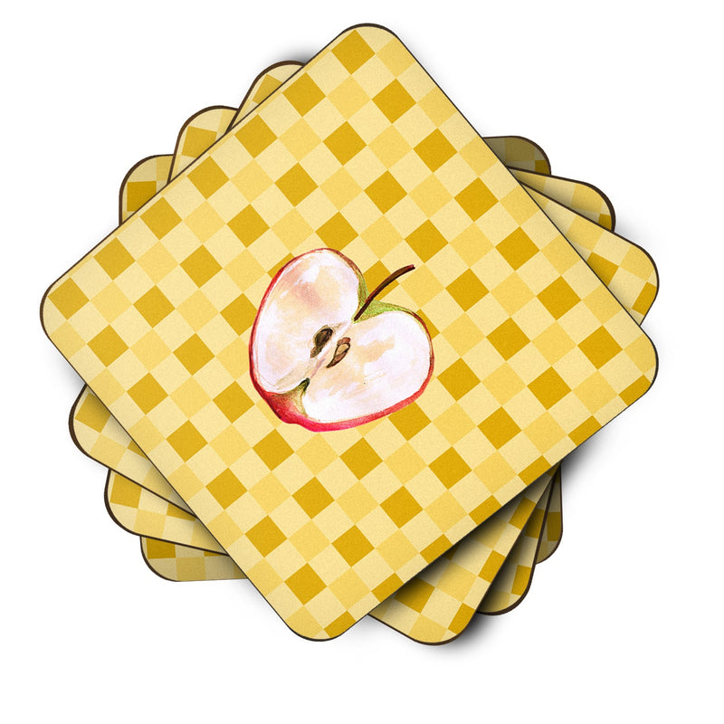 Half Apple on Basketweave Foam Coaster Set of 4 BB7218FC