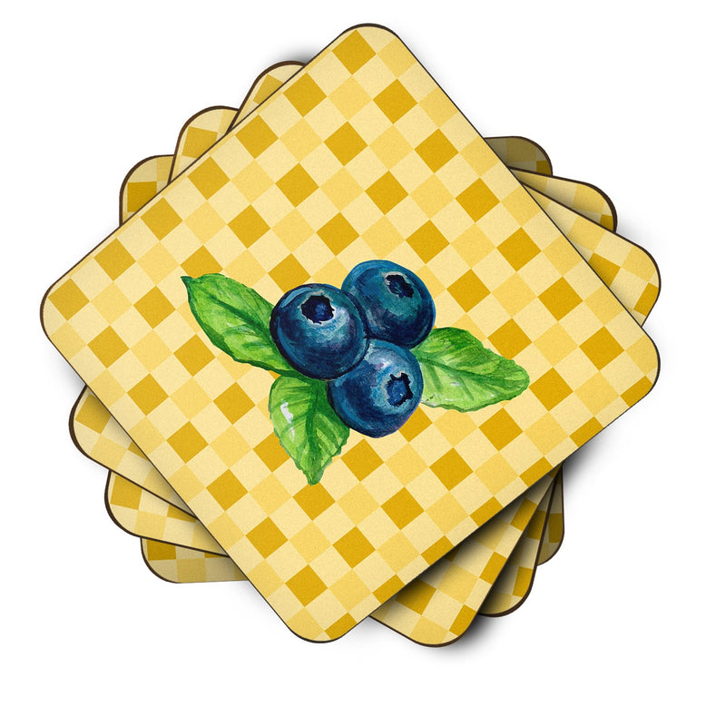 Blueberries on Basketweave Foam Coaster  BB7223FC