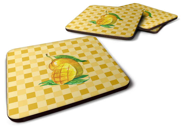 Mangos Ready on Basketweave Foam Coaster Set of 4 BB7234FC